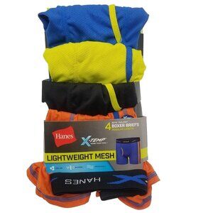 Boys Hanes X-Temp Breathable Mesh Boxer Brief 4-Pack Assorted Size S (6-8)